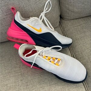 White and Pink Athletic Sneakers